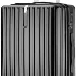 MGOB 24 Inch Luggage, Suitcases with Spinner Wheels, Checked Luggage with TSA Lock, Hard Case Luggage with Expandable, Black Lightweight Luggage